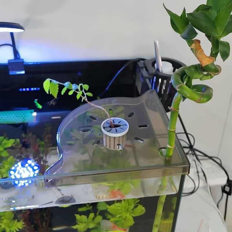 Fish Tank Corner Storage Rack Punch-Free Storage Rack Fish Tank Top Landscape Bracket Hydroponic Green Plant Tray