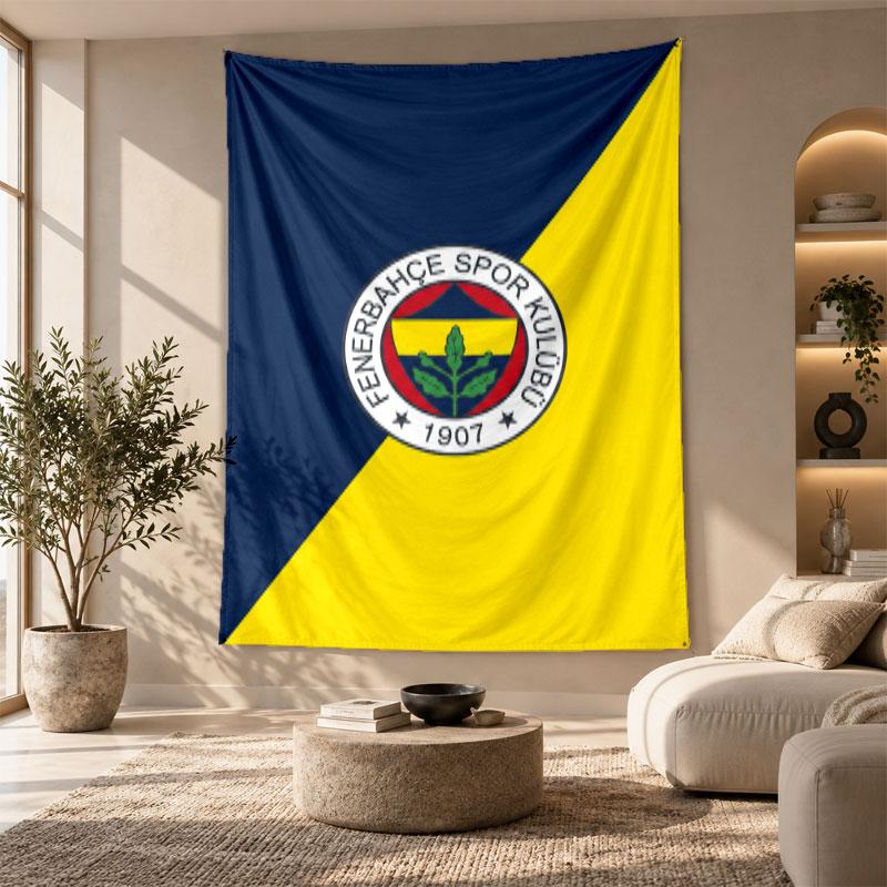 Decorative Tapestry,Fenerbahçe FC Printed Wall Art, Lightweight Wall Hanging For Bedroom Background