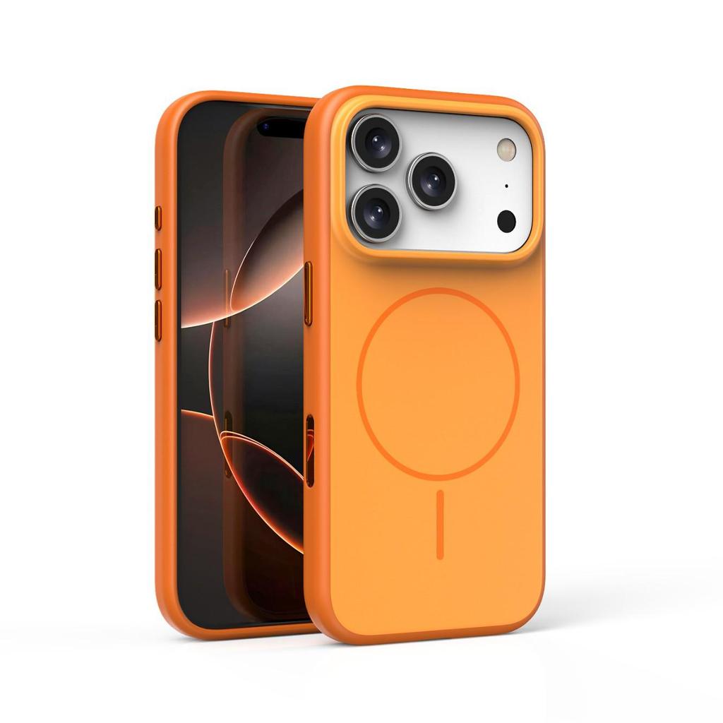 iPhone 17 Pro Max Frosted Magnetic Color Block Air Drop-Proof Case