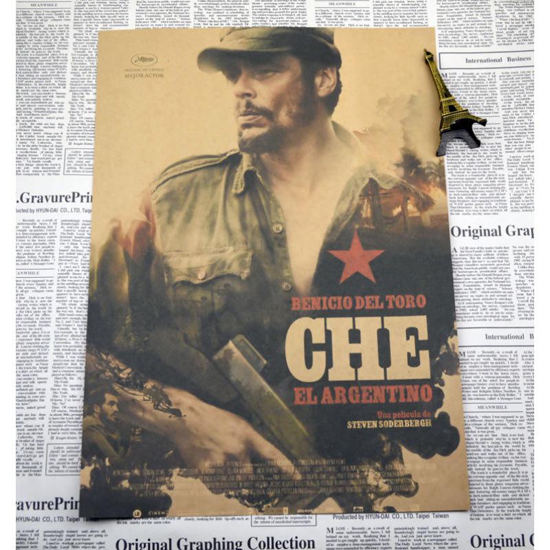 Che Guevara Red Revolution Retro Poster - Large Size for Bar/Cafe Decor