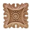 Vintage Unpainted Wood Carved Corner Onlay Applique Frame Background Home Furniture Wall Cabinet
