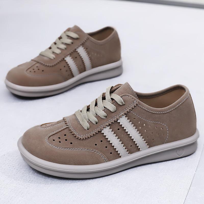 Women's Shoes New Lace-up Casual Shoes Retro Breathable Trend Shoes Women's Shallow Mouth Soft Sole Single Shoes