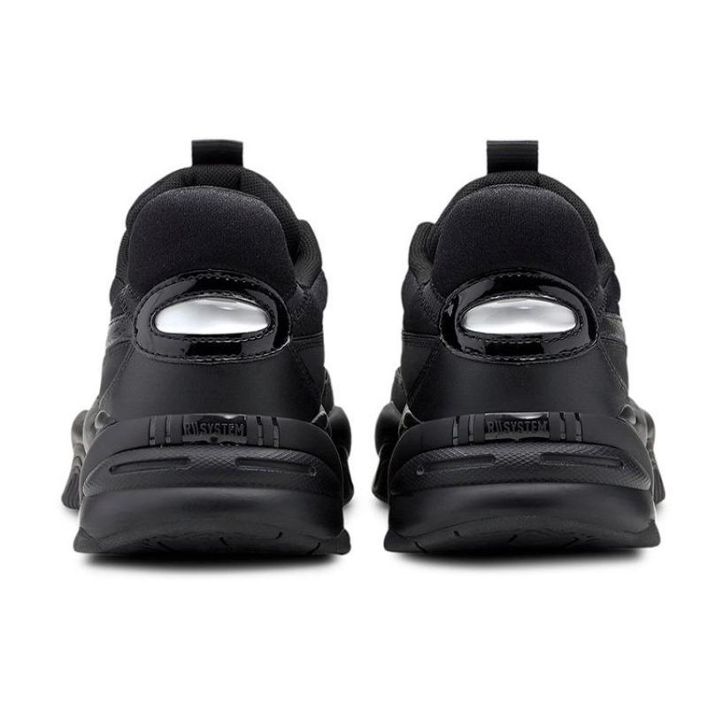 Puma RS-2K Core Unisex Mesh-Gewebe Synthetikleder Minimalistisch Einfarbige Mittelhohe Lifestyle-Schuhe Schwarz 375367-02