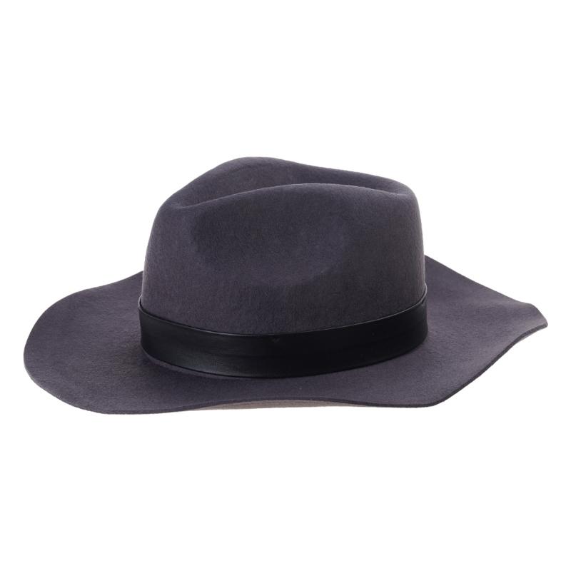 Distress Fedora Hat for Women Party Hat with Belt Roleplay Costume Cowboy Hat HippiesCaps Stage Performances Hat