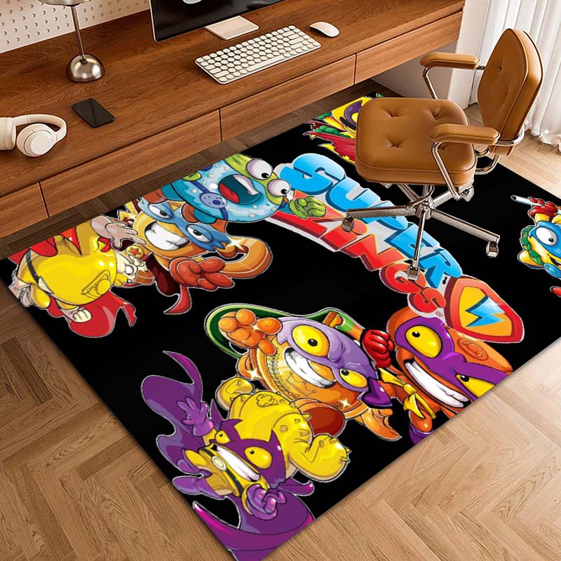 CustomizableCute Cartoon Super Zings Printed Non-slip Mat Yoga Mat Door Photography Props Kitchen Mat Area Birthday Gift