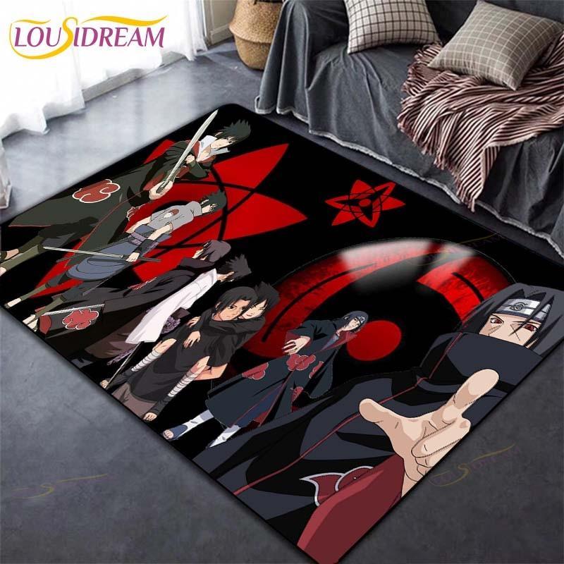 Anime-Matten-Teppich, Naruto-Teppiche für Wohnzimmer, weiche Bodenmatte, Teppiche für Schlafzimmer, Türmatte, rutschfeste Teppiche, Badematte