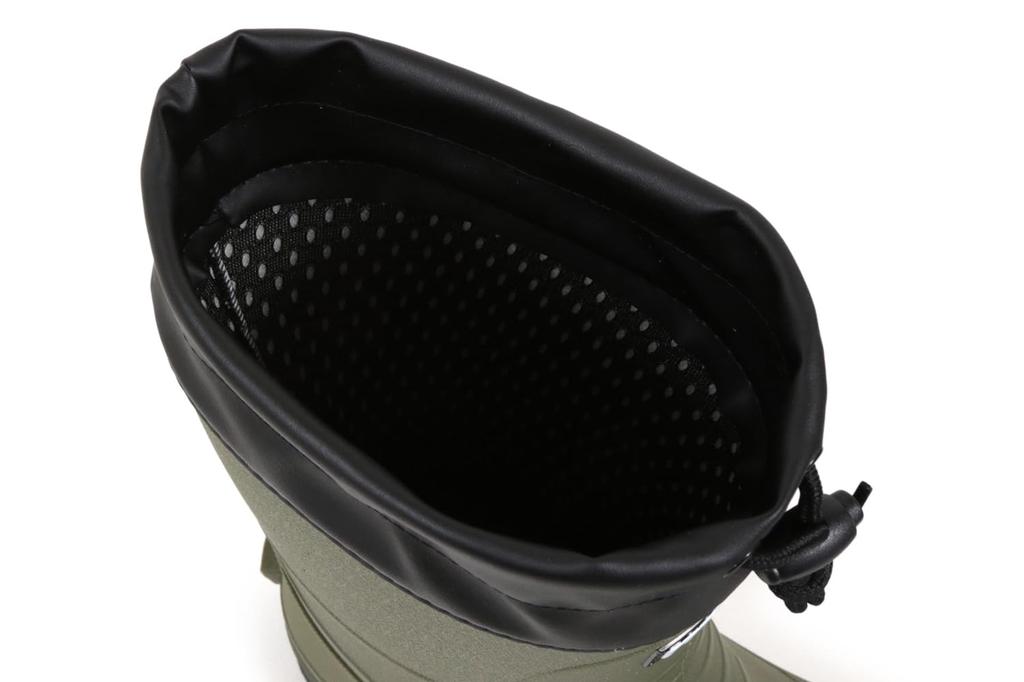 Mozu Men's Mid-Length Rain Boots, TPE Material, Paracord Closure, Non-Slip Sole, Urethane Liner, Khaki, Size M