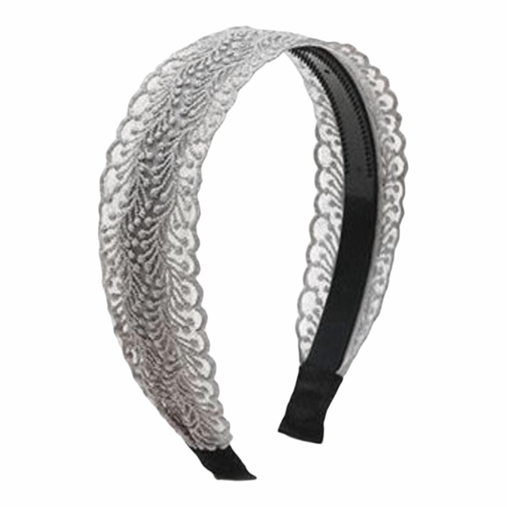 Bentiță de Păr din Dantelă Vintage Coreeană Hollow Elegantă Bandă de Păr Accesorii de Păr Bentiță Lată Anti-Alunecare pentru Femei Spălare Față