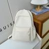 New Backpack Large-capacity Solid Color Primary and Secondary School Student Bag Korean Version of Versatile College Style School Bag
