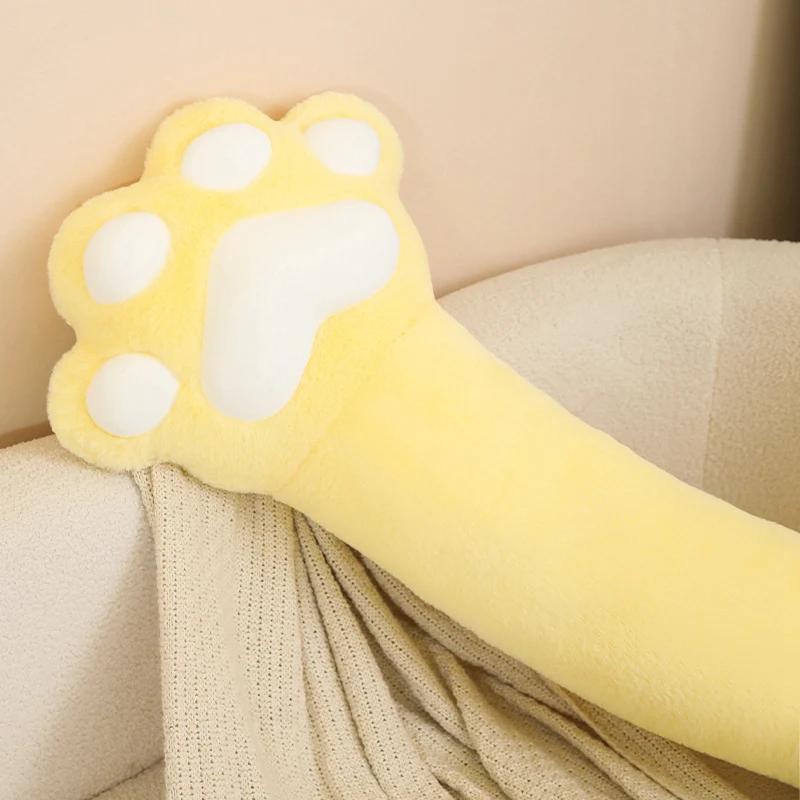 80Cm Kawaii Giant Plush Bear Paw Mat Cute Animal Bear Cat Foot Pillow Heart Plush Cushion Stuffed Soft Toys For Home Decor Gifts