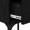 Nightstand Set of 2 Black Oak Effect 40 X 29 X 60 Cm