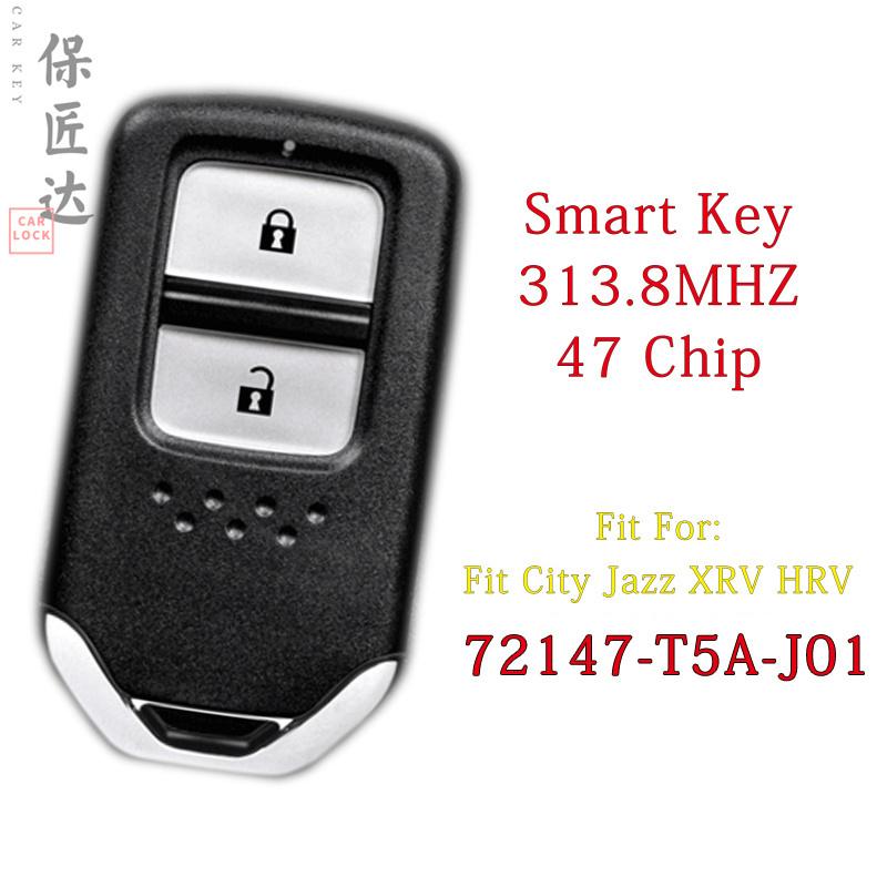 BaoJiangDd Car Key Fit for Honda FIT GP5  JAZZ HRV VEZEL CITY LIFE  Shuttle Smart Remote Key Fob T5C-J01 T5A-J01 T5A-U01 T5A-G01