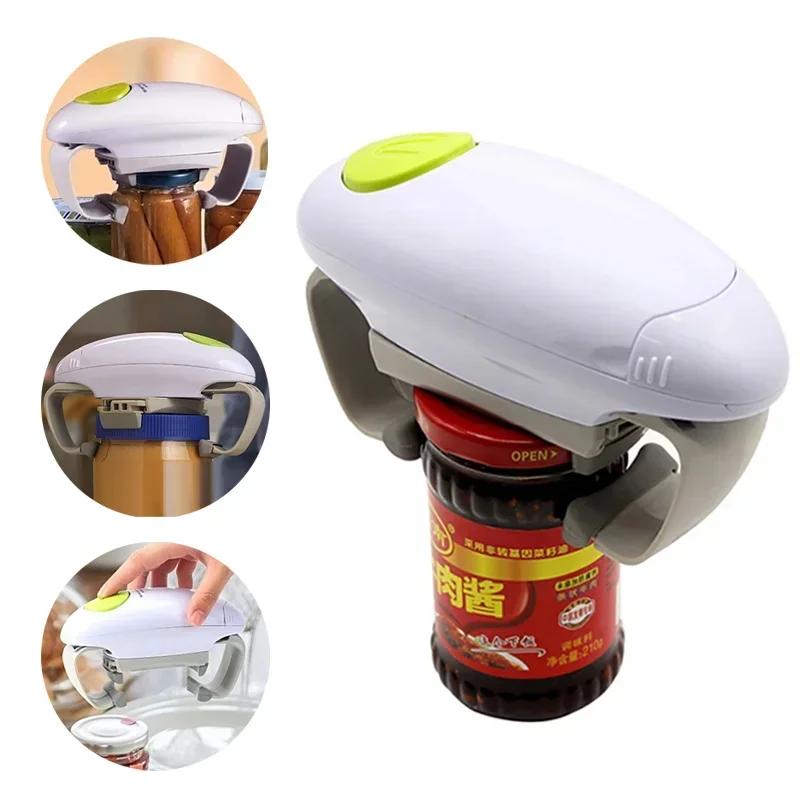 Electric Bottle Opener One Click Fully Automatic Jar Opener Restaurant Screw Cap Handheld Kitchen Tool Can Glass Bottle Tin Tool