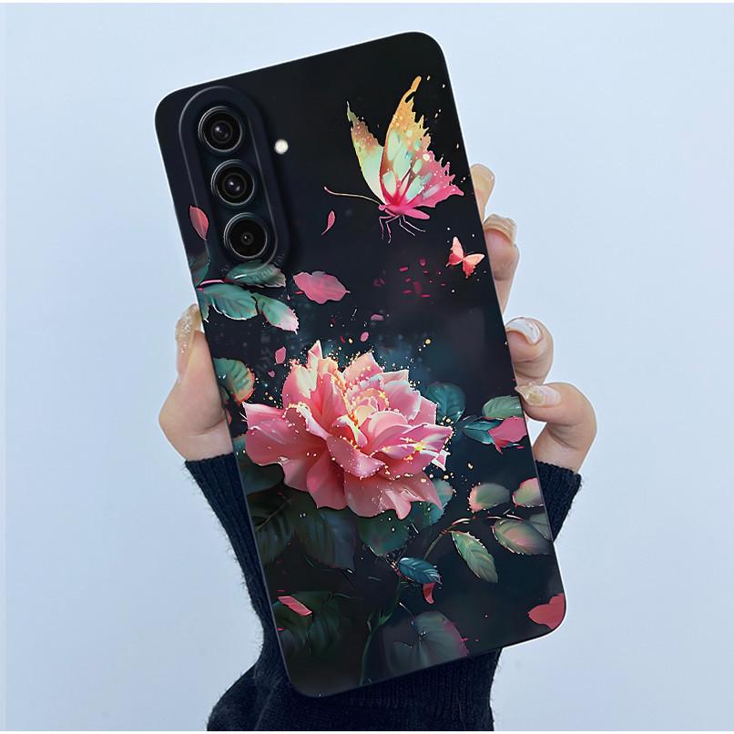 For Samsung Galaxy A37 A57 5G Case Fashion Simplicity Oil Painting Flower Silicone Soft Casing New Design Shockproof Back Cover