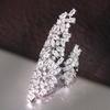 Huitan Charming Women Opening Ring Geometric Design Luxury Party Engagement Accessories Full Shining CZ Fashion Elegant JewelryGood Product