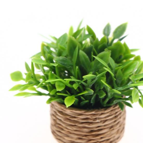 Miniatura de Planta Bonsai Adereços Planta em Vaso Decoração Plantas Verdes Artificiais para Casa de Boneca Estante de Mesa Mini Decorações para Casa Vasos Miniatura de Bonsai