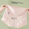 Women's Spring and Autumn Pure Cotton Extended Crotch 10A Antibacterial Mid High Waist Flat Angle Briefs