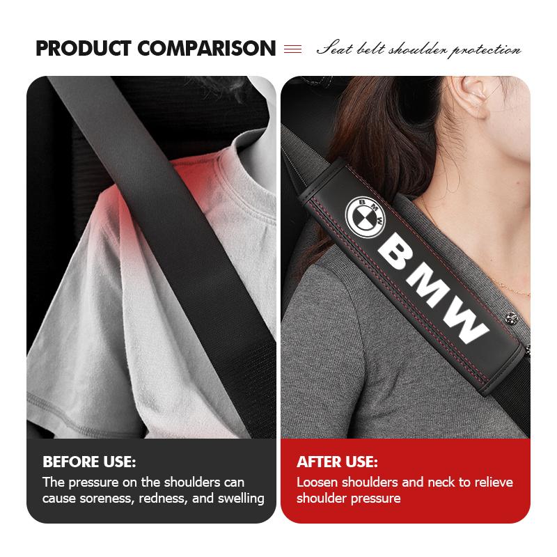 Car Seat Belt Cover Shoulder Strap Protector Pad Accessories For BMW Performance X1 M3 M6 F01 F02 E34 E36 E60 F10 F20 X6