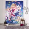 Cat Ear Maid Anime Tapestry  Cute Chibi Style Wall Decor for Bedroom Game Room Study Modern Otaku Flat Print
