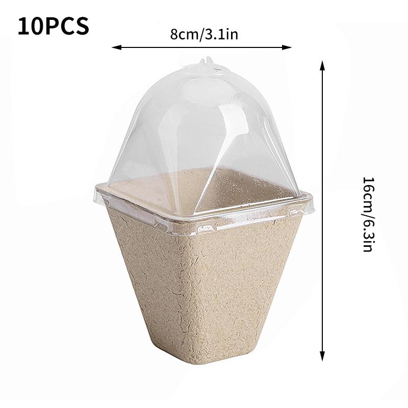 Seedling Nursery Cups Eco-Friendly Growing Pot Tray Planter Paper Grow Plant Starter Flower Herb Biodegradable Garden Tools