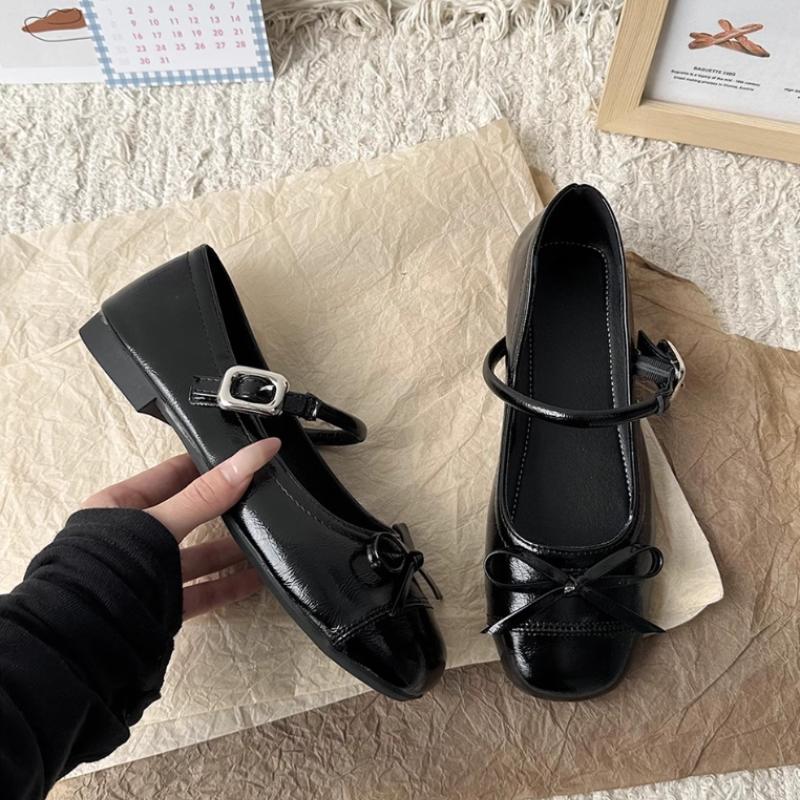 Designer Spring Women Mary Jane Shoes Fashion Square Toe Ladies Comfort Soft Sole Flats Women's Comfort Ballerinas Shoes