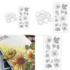 Sello Transparente de Hojas de Flores con Troquel Combo de Troquelados y Sellos Transparentes Exquisitos Venta Superior