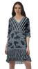 Moomaya Printed 3 4 Sleeve Georgette V-Neck Plus Size Clothing For Women