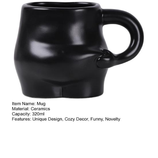 Fat Belly Coffee Mug 320ml Cute Ceramic Mug Funny Handmade Breakfast Tea Cups Novelty Tableware Housewarming Holiday Gifts