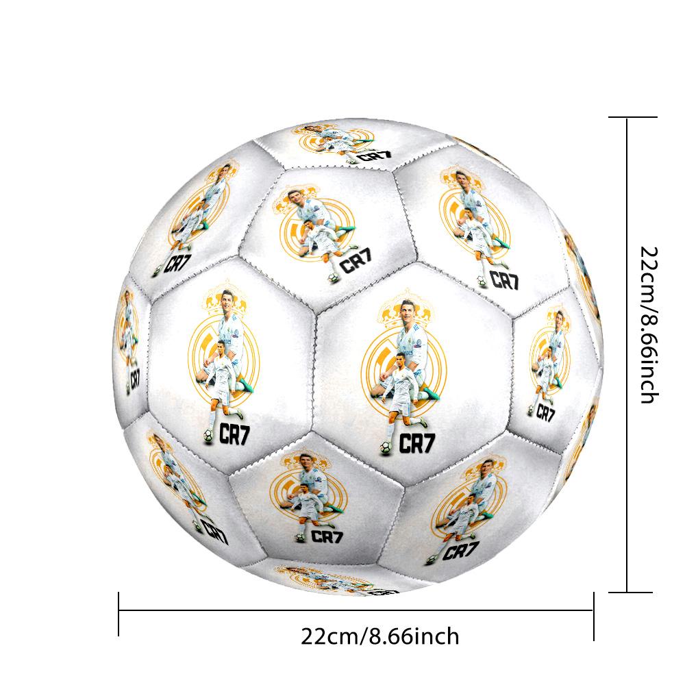 Real Madrid Cr7 Legacy Size 5 Football Machine-Stitched Indoor/Outdoor Training and Matches Soccer Accessory