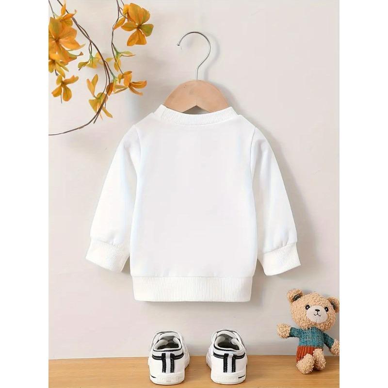 European sizes Minimally Printed Pattern, Comfortable and Skin Friendly for 0-3 Year Old Kids, Versatile Round Neck Hoodie Seasons