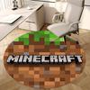 Minecraft Logó Székalátét Kerek Szőnyeg - Irodai Szőnyeg, Gépben Mosható, Csúszásmentes, Alkalmas Nappalikba, Hálószobákba