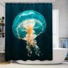 Blue Jellyfish Shower Curtain Bath Decor for Kids Bathroom Waterproof Fabric High Quality Print Free Shipping Worldwide