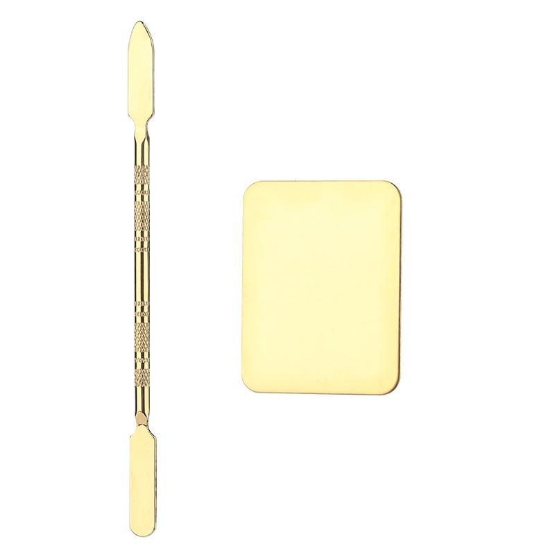 Stainless Steel Nail Art & Makeup Palette Set for Foundation and Eyeshadow
