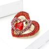 Fashion Alloy Rhinestone Hollow Love Brooch Temperament Fashion Women'S Suit Sweater Corsage Jewelry Pin