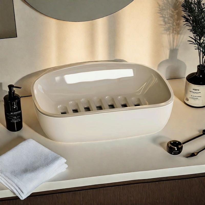 Draining Soap Box, Household Bathroom Soap Box, Double-layer Large Soap Rack, Laundry Soap Box