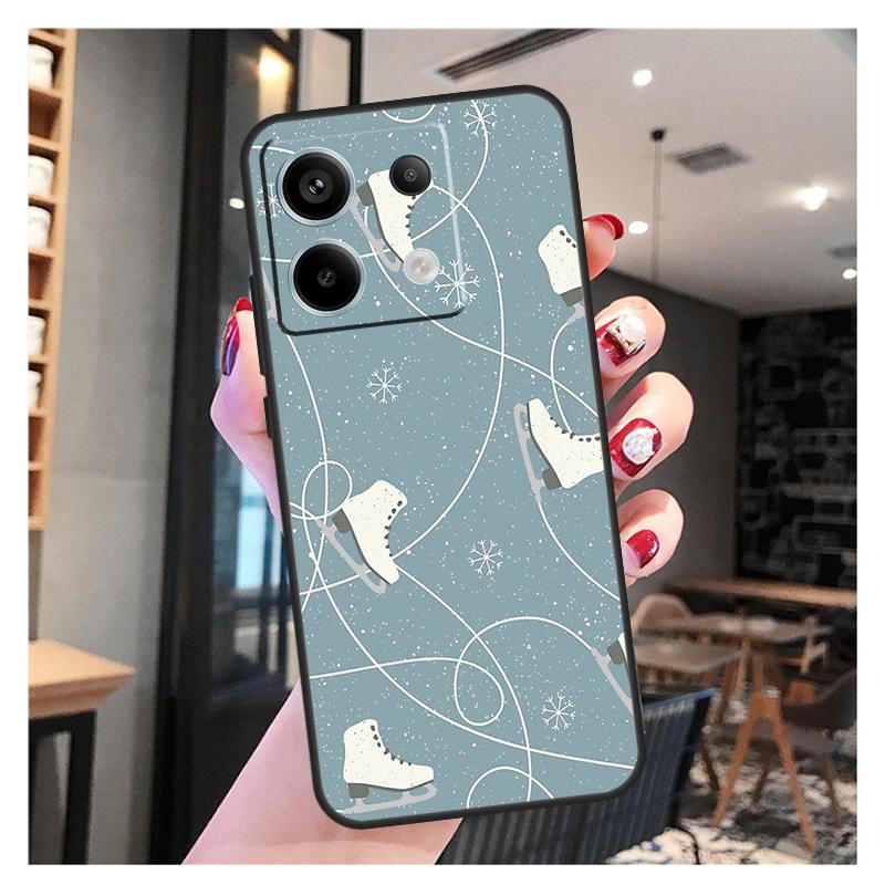 Figure Skating Ice Skating Case For Xiaomi Redmi Note 13 12 11 9 10 Pro 9S 10S 11S 12S Redmi 13 12 10C 12C 13C Coque