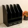 Organizador de Mesa Premium de Madeira com Gavetas Multicamadas