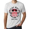 Men’s Vintage Tee Shirt Graphic T Shirt Road Race Since 2003 Vintage White