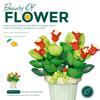 Hibiscus Flower Building Blocks - Compatible with Lego, Fun Assembly Toy for Kids, Great for Valentine's Day