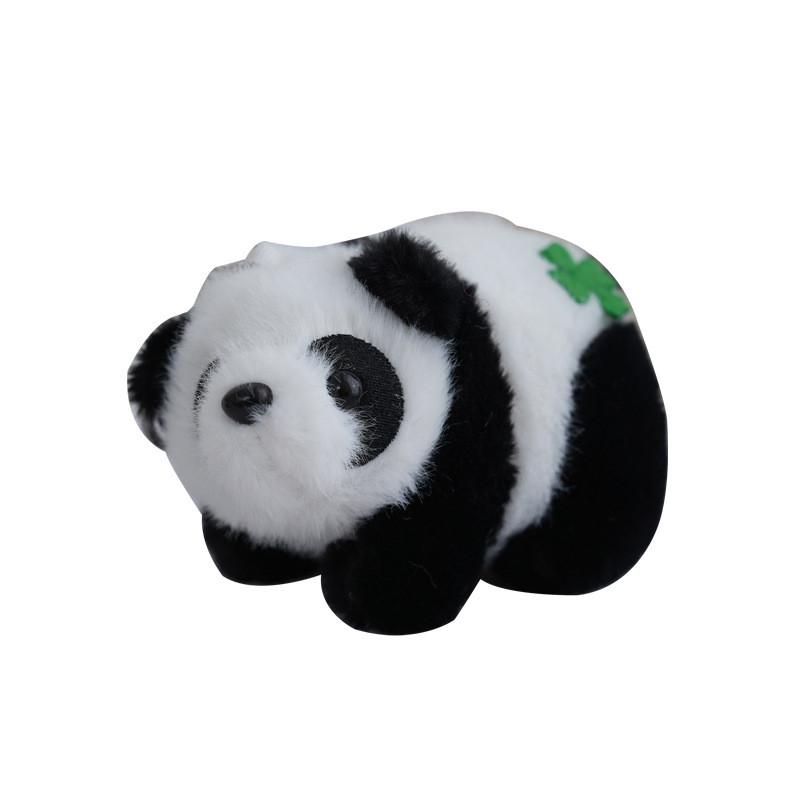 Soft Mink Fur Plush Panda Keychain With Four-leaf Clover And Adorable Design