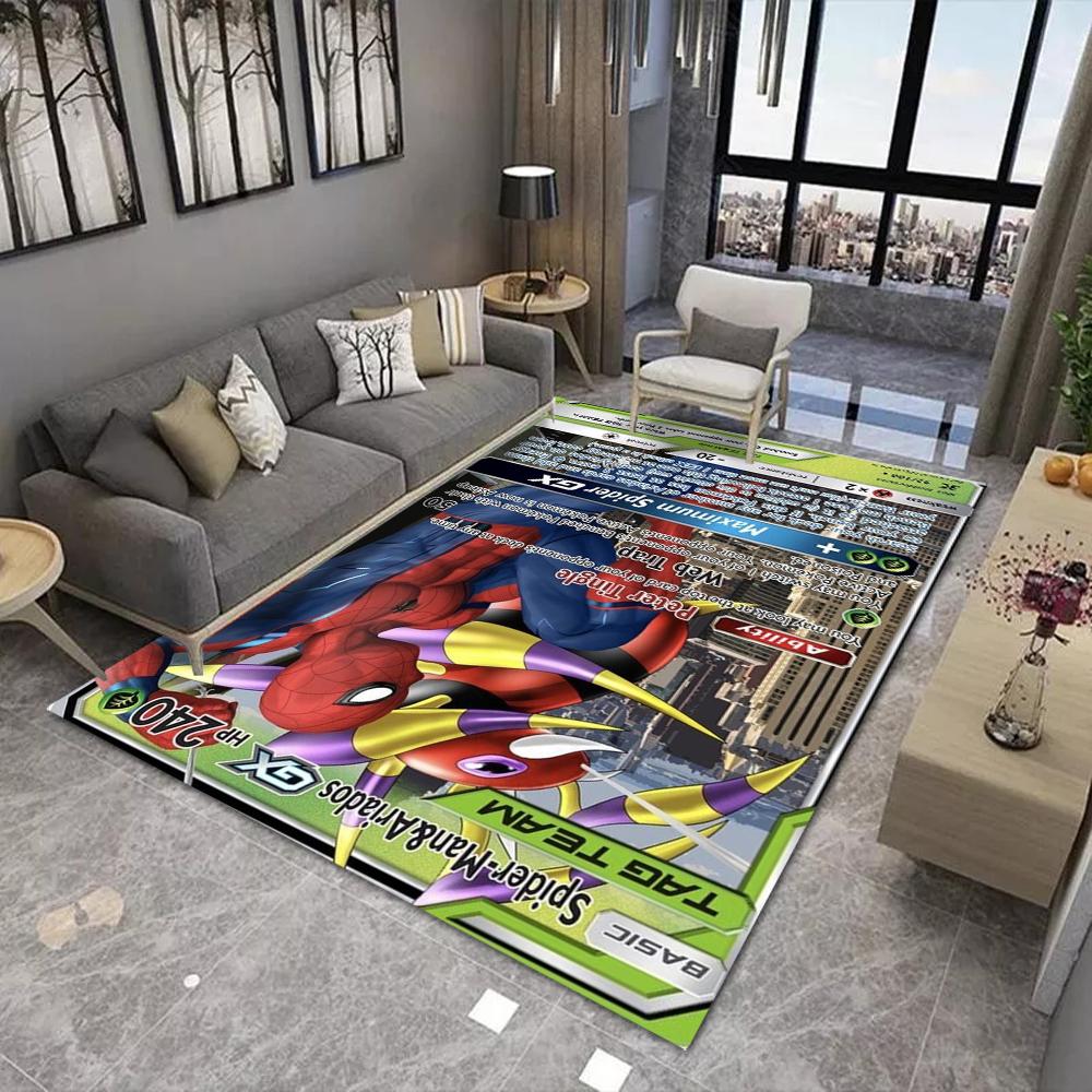 Anime-Karten-Themen-Teppich für Wohnzimmer, Schlafzimmer, Kinderzimmer, rutschfeste Spielmatte, Balkon, Lounge, Sofateppich, ideales Geschenk