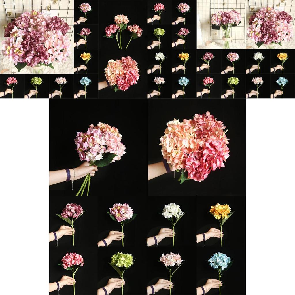 Exquisites 46cm künstliches Hortensien-Bouquet aus echten künstlichen Seidenblumen für Brauthochzeit, Heimdekoration