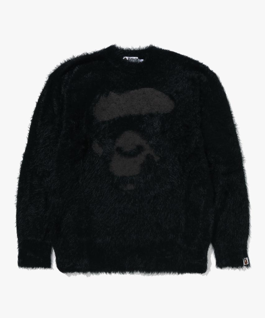 Beipeu Ape Face Shaggy Sweater (M) Black