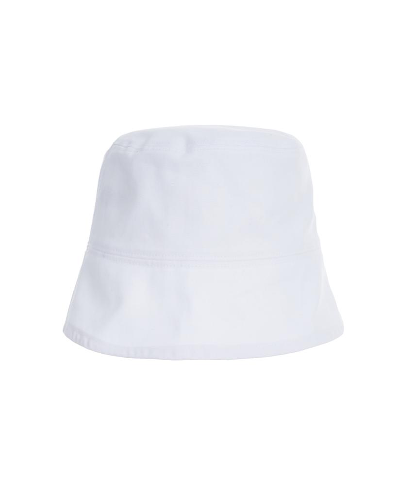 Bajal Label Drop Oversized Bucket Hat White
