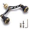HEIGHTEN 98mm Reel Handle for SHIMANO DAIWA Universal Spinning Reel TPE Series (Black & Gold) (482)