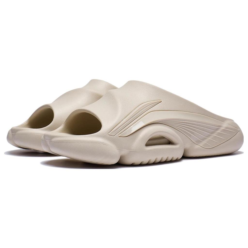 Li Ning Badfive Slide Quiet One Strap Sandals Men Sandals Fog-Khaki ABTT003-3