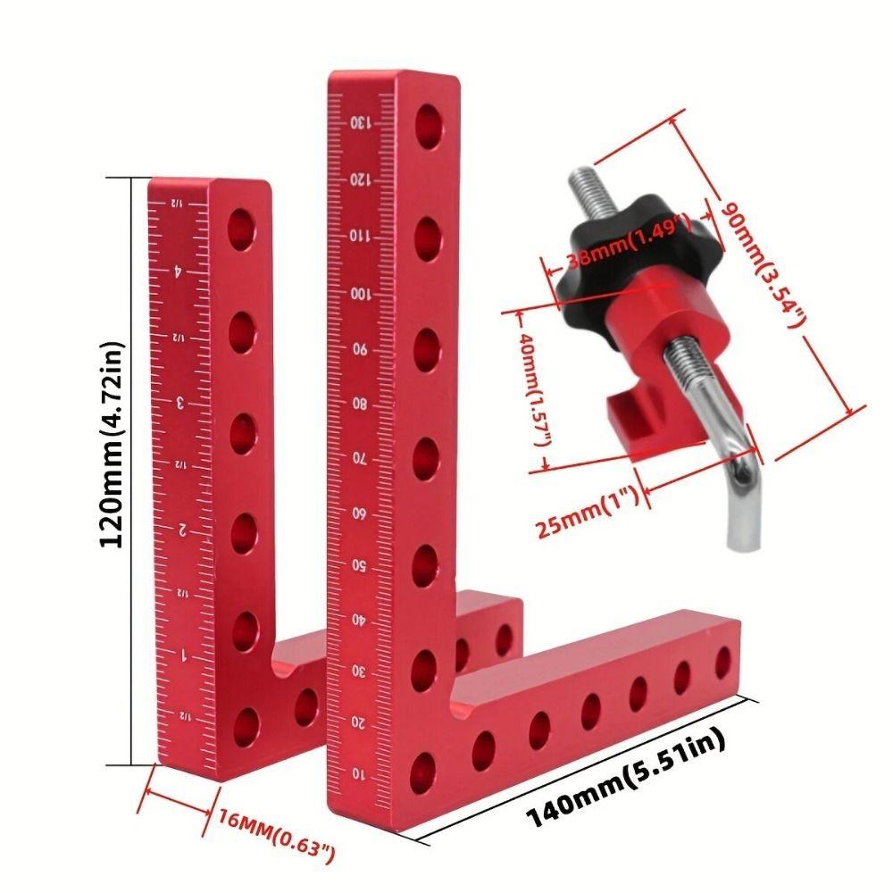 3 Pcs 90 Degrees Metal Clamps Aluminum Zinc Zinc Alloy Corner Clamping Tools Hand Fixing Tool