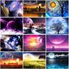 Diamantmalerei Planet Landschaft Kreuzstich Vollquadrat Diamant Stickerei Universum Bild Landschaft Diamant Mosaik Wandkunst