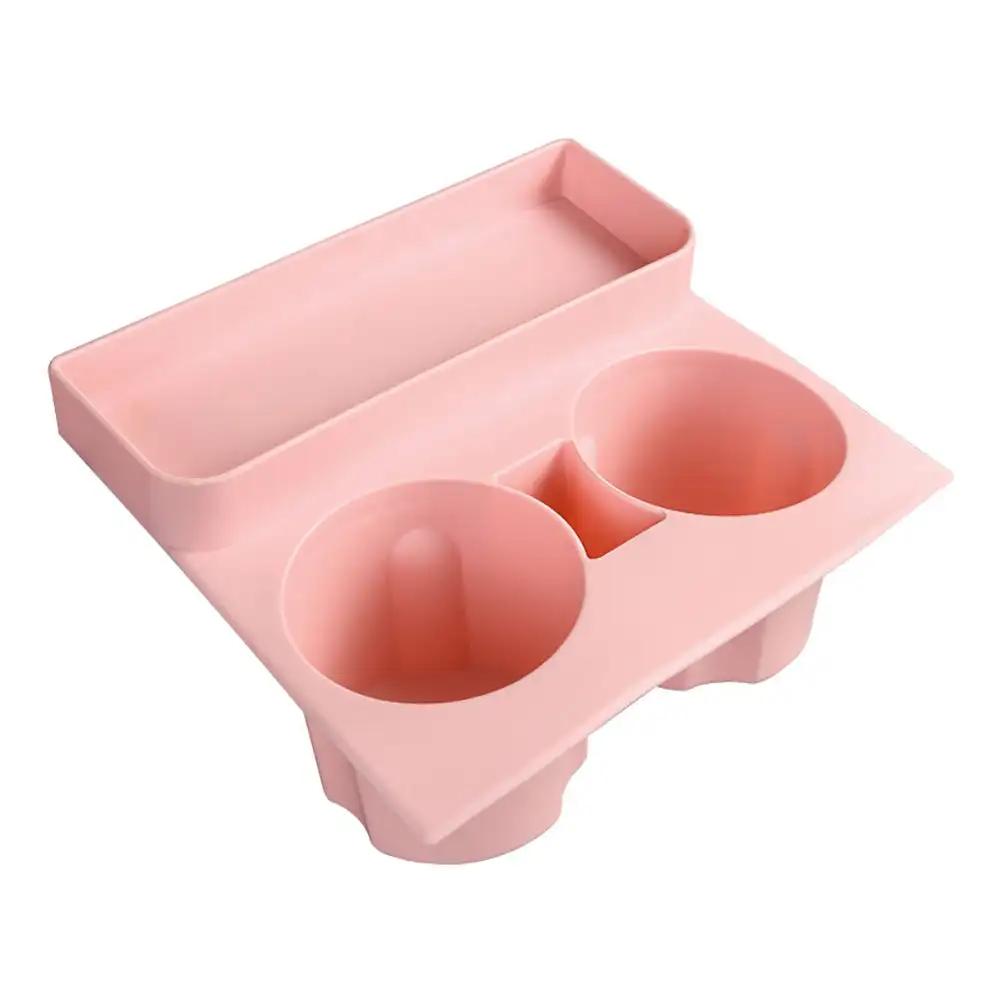 Car Center Console Water Cup Holder Insert Water Cup Holder Limiter 2-Hole Anti Slip Mat For Tesla Model 3/Y Accessories
