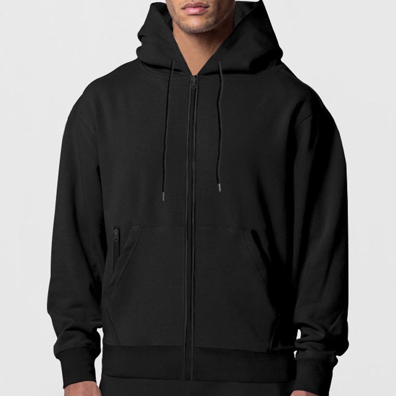 2026 New Men's Comfortable Fleece Hooded Sweatshirt Zipper Sports Shirt Long Sleeved Sweatshirt Autumn and Winter Season